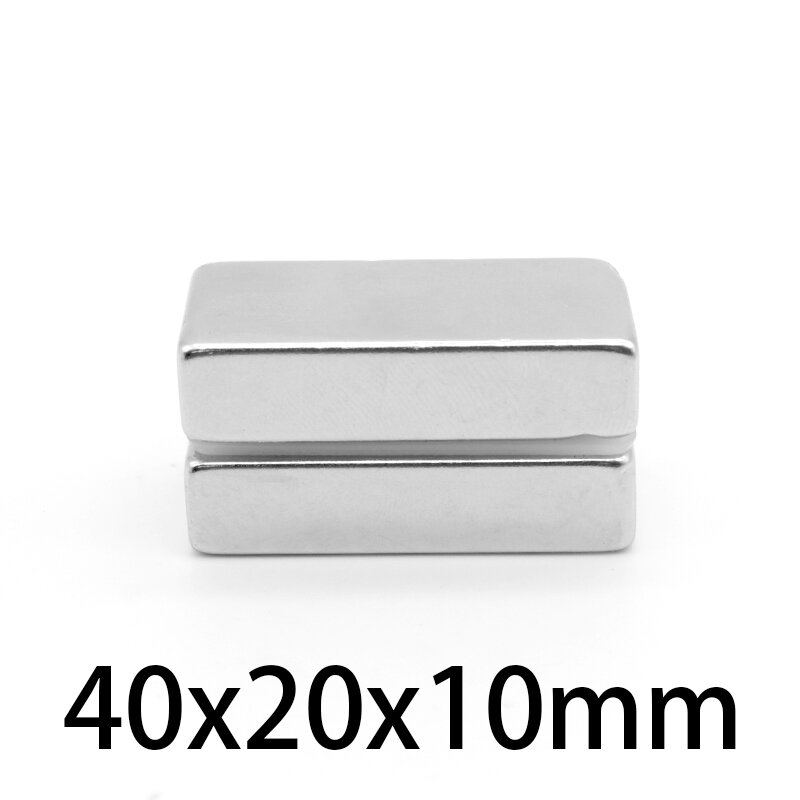 1/2/3/5PCS 40x20x10mm magneti potenti Super potenti quadrati N35 magnete permanente a blocchi spessi 40x20x10 magnete al neodimio 40*20*10