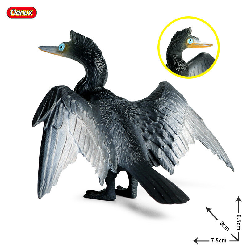 Imitacja zwierzęcia Model kormoran ptak ptak dziecięcy solidny plastikowa zabawka Ornament