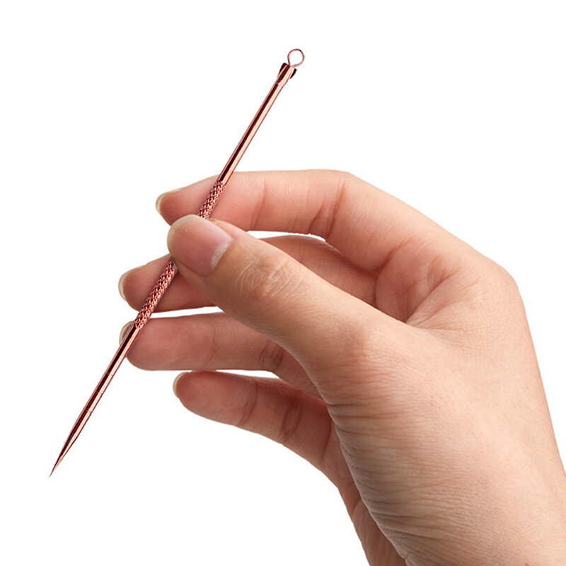 Kit di strumenti per la rimozione dell'estrattore dell'acne da 4 pezzi aghi per brufoli per rimuovere le imperfezioni dei punti neri