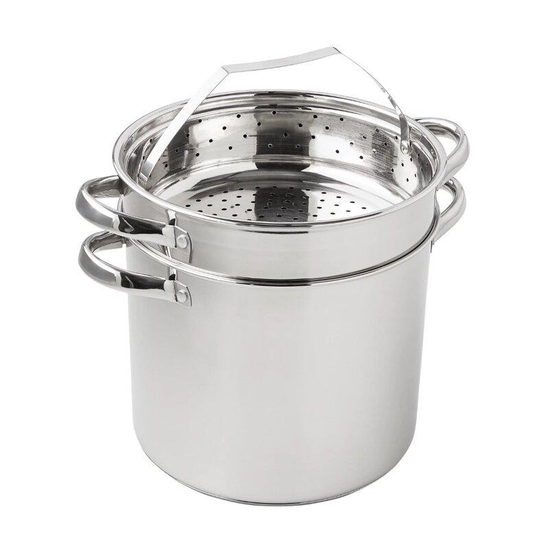 Mainstays Stainless Steel 8-Quart Multi-Cooker with Glass Lid