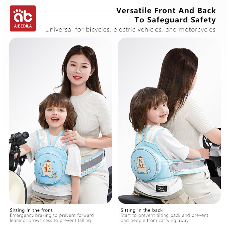 AIBEDILA-cinturón de seguridad para bebé, arnés de conducción para asiento de niño, correas de bebé para ciclo de Motor, protección contra la pérdida de respiración y anticaída
