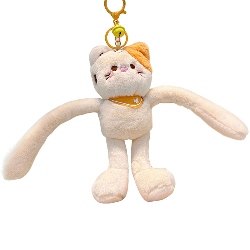 Cute Cat Plush Keychain para crianças, acessórios boneca, presente para menina e estudante