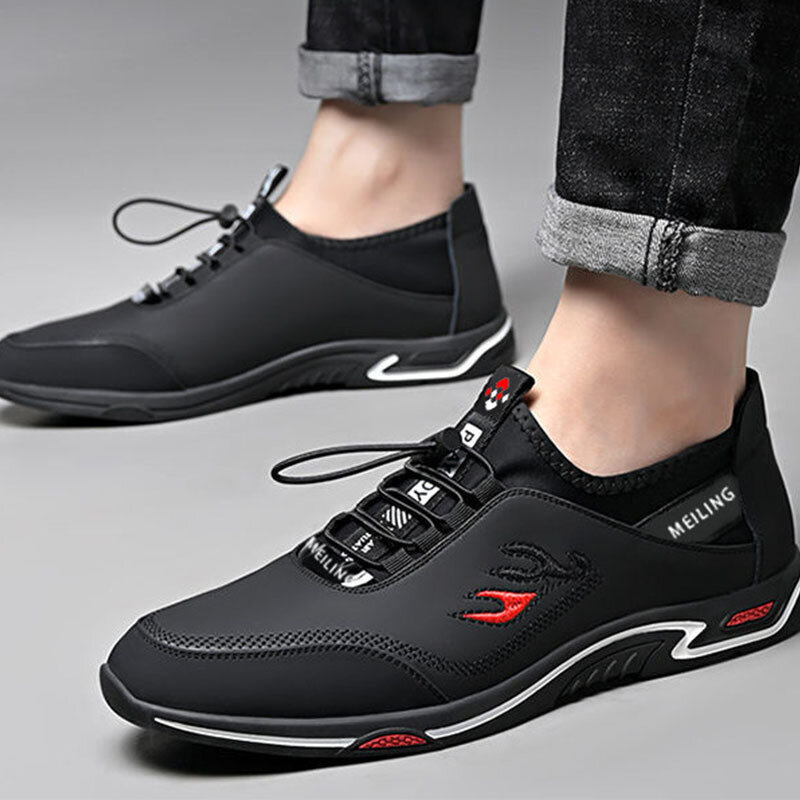 Men' Casual Canvas Shoes Summer Lace-up Leather Shoe Breathable Shallow Shoes for Men Outdoor Driving Shoes Original Men Loafers