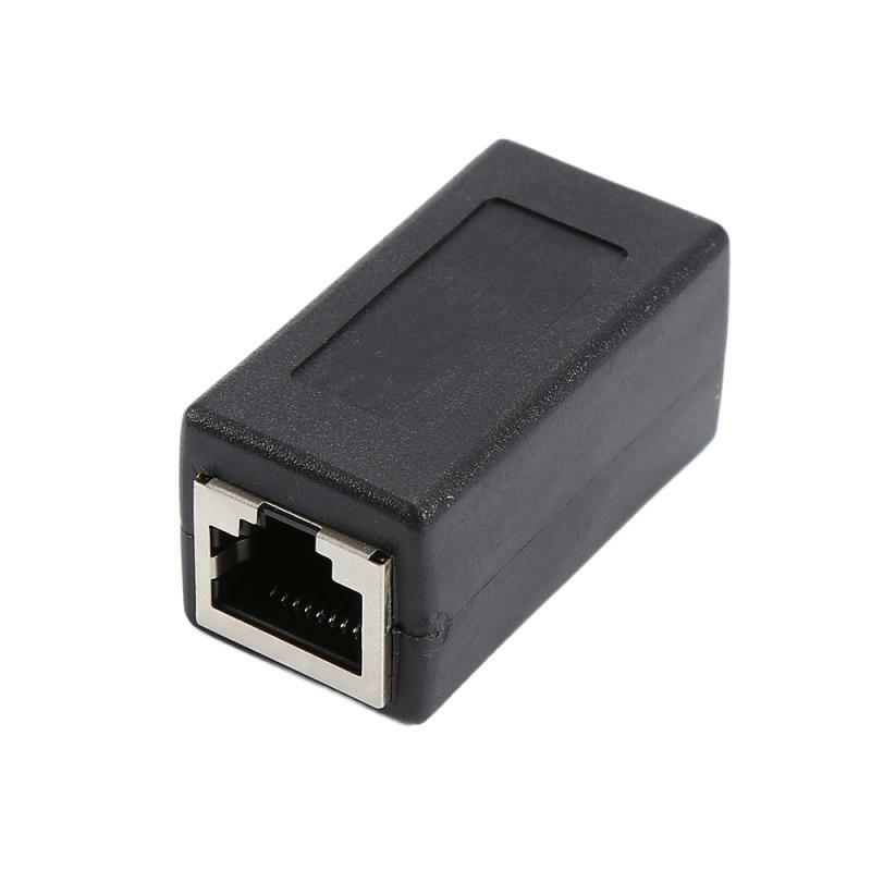 1~5PCS New RJ45 Network Dual-Pass Mini Black Network Connector Portable Female To Female Ethernet LAN Connection Adapter