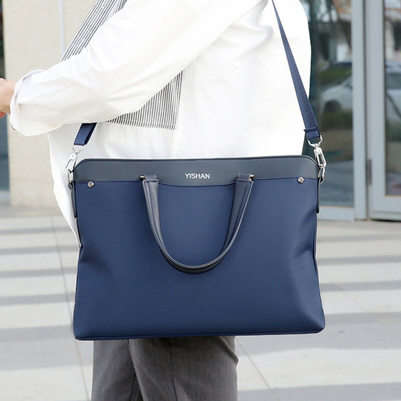 กระเป๋าอ๊อกซ์ฟอร์ดแฟชั่นใส่แล็ปท็อปความจุขนาดใหญ่สำหรับผู้ชายกระเป๋าถือผู้ชายธุรกิจใหม่