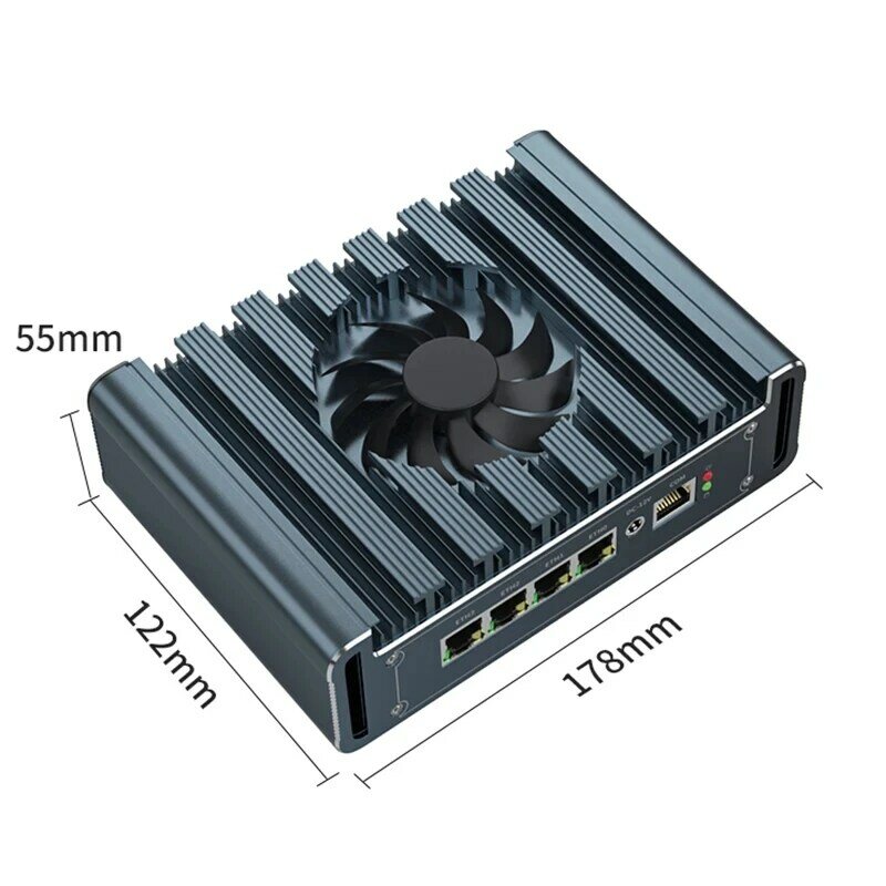 Topton 12th gen intel n100 mini pc soft router aluminium mit lüfter 4x i226 2,5g lan celeron n5105 j4125 pfsense computer firewall