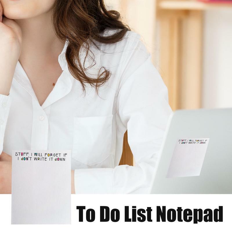 Cute Daily To Do List Notepad, Planejador Diário, Checklist Memo, Writing Pad for Work, Grocery Lists Lembretes, Novo, 50 Folhas