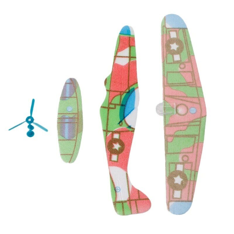 Mini planeador avión volador hecho a mano espuma 77HD, modelo ensamblaje DIY, juguete para niños