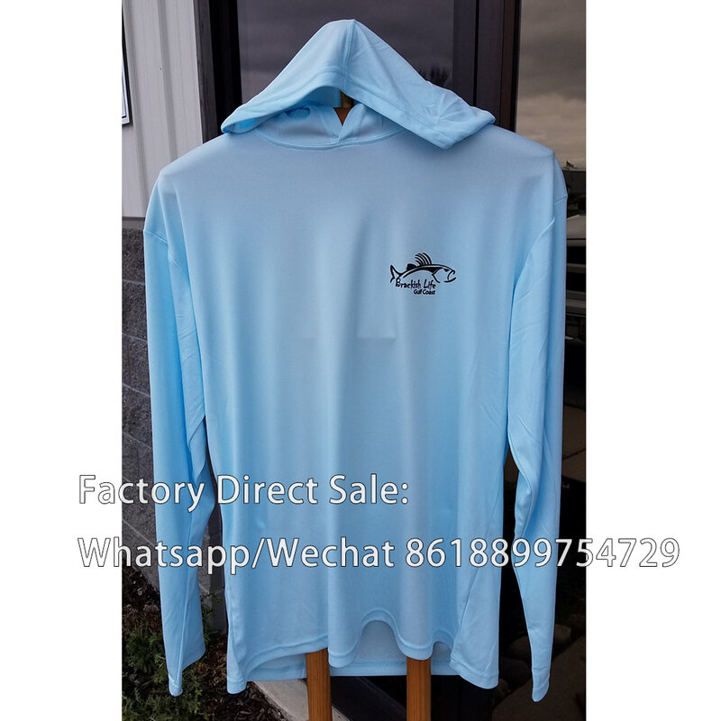 Reel Fish Apparel-Camiseta de pesca para hombre, sombrero de manga larga, Jersey con capucha UV, protección solar Upf 50, ropa de pesca transpirable