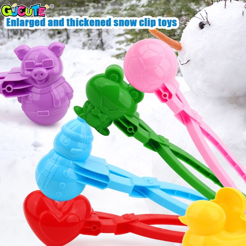 Sneeuwbal Maker Clip Voor Kinderen Hart Sneeuwvlok Kikker Varken Liefde Vorm Clip Tang Voor Outdoor Sneeuw Bal Schimmel Speelgoed Sport Speelgoed