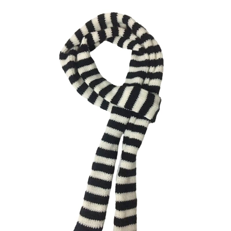 Magere sjaal voor dames Strip-halsdoek Hangbag-handvatomslag voor dames 28TF