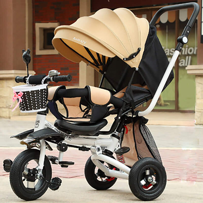 Triciclo infantil de tres ruedas para niños, cochecito de bebé, bicicleta de 3 ruedas, triciclo para niños pequeños, regalo de cumpleaños para niños y niñas