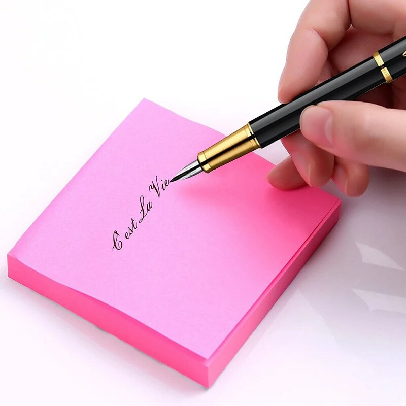 Autoalmohadillas de colores brillantes, fácil de colocar en el hogar, oficina, cuaderno, 3x3 pulgadas (), paquete de 2 o 12 unidades