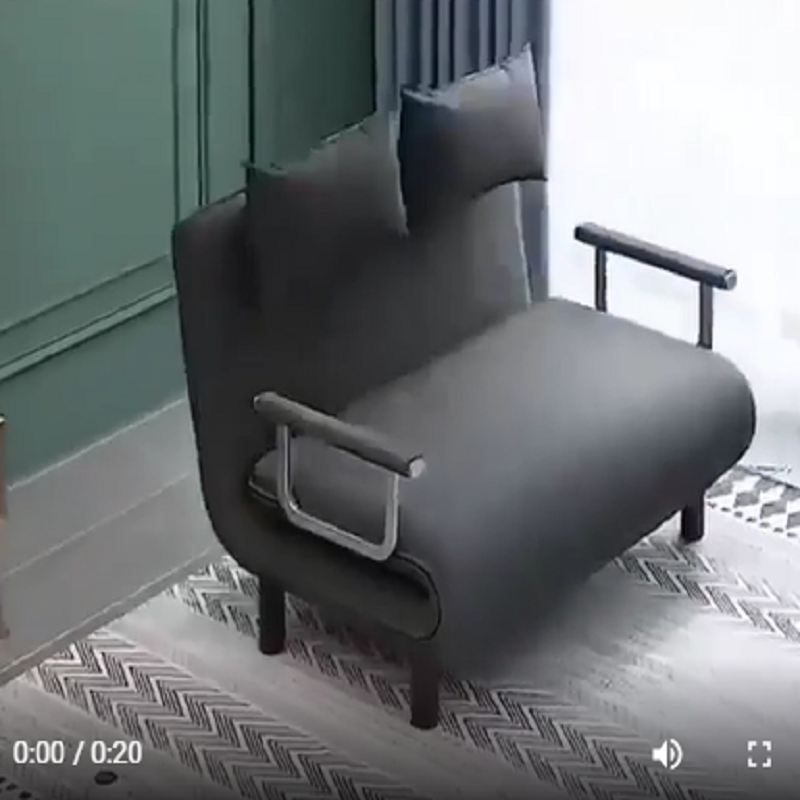 IHOME-sofá-cama dobrável simples, apartamento pequena família, cadeira reclinável, cama dobrável de solteiro, cinza, Dropshopping, 65cm, 2024
