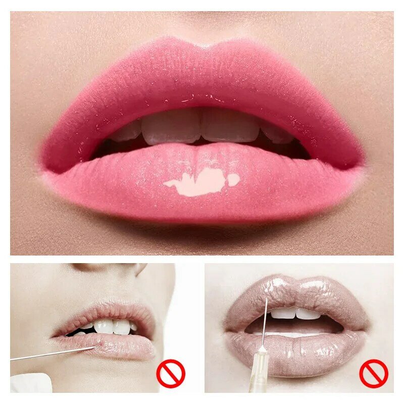 5ml Plumping Lip Gloss Instant Volumising Lip Plumper Serum Repairing Reduce Lip Fine Lines Mask  Lip Enhancer Oil Lip Care