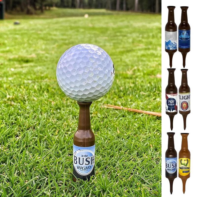 1 Stuk Grappige Wijnfles Vormige Golf Tee Duurzame Hars Mini Bierfles Golf Tee Herbruikbare Golf Training Accessoires Cadeau Voor Golfer