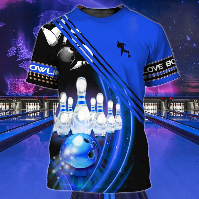 2022 Nieuwe Bowling Shirt Mannen T-shirt Zomer O-hals Casual Korte Mouw Jersey Sport Tops Unisex Oversized Mode Mannen kleding