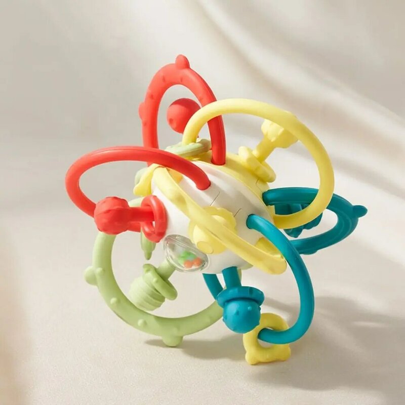 Zabawki sensoryczne sznurkowe rozwijają zabawka ząbkowanie silikonowy chwyt palca treningowy Montessori zabawka edukacyjna sznurka