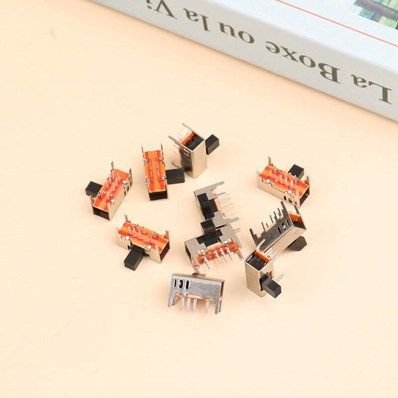 10Pcs Toggle switch sk23d05g6 double row 3-gear 8-pin horizontal sliding switch