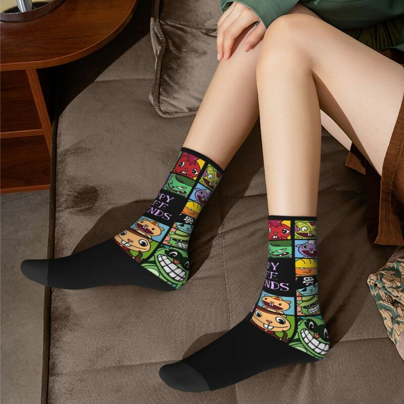 Happy Tree Friends Gift Crew Socks Product for Unisex Sweat Absorbing Dress Socks