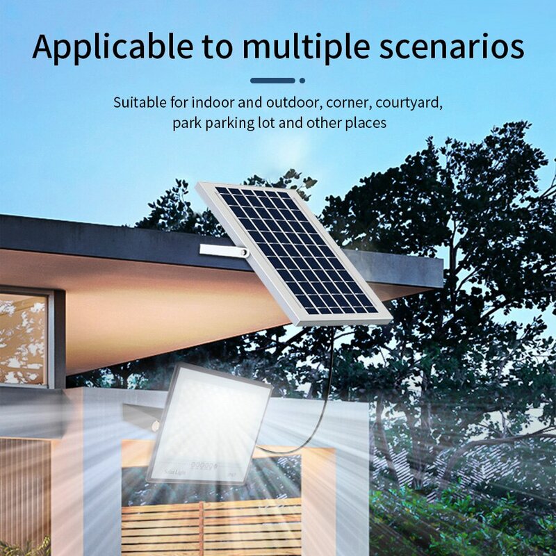 Luci solari giardino esterno LED Refletor edifici da giardino luce solare IP67 lampada impermeabile faretto illuminazione di emergenza applique da parete
