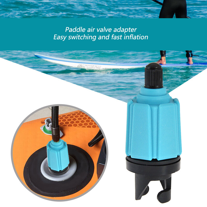 Adaptador de válvula de aire para tabla de SUP, paleta inflable de goma para barco, Kayak, convertidor de compresor de neumáticos con boquilla