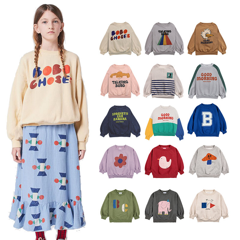 Ins kaus anak-anak musim gugur dan musim dingin, pakaian kartun sweater bayi laki-laki dan perempuan lengan panjang atasan Pullover lucu 2023