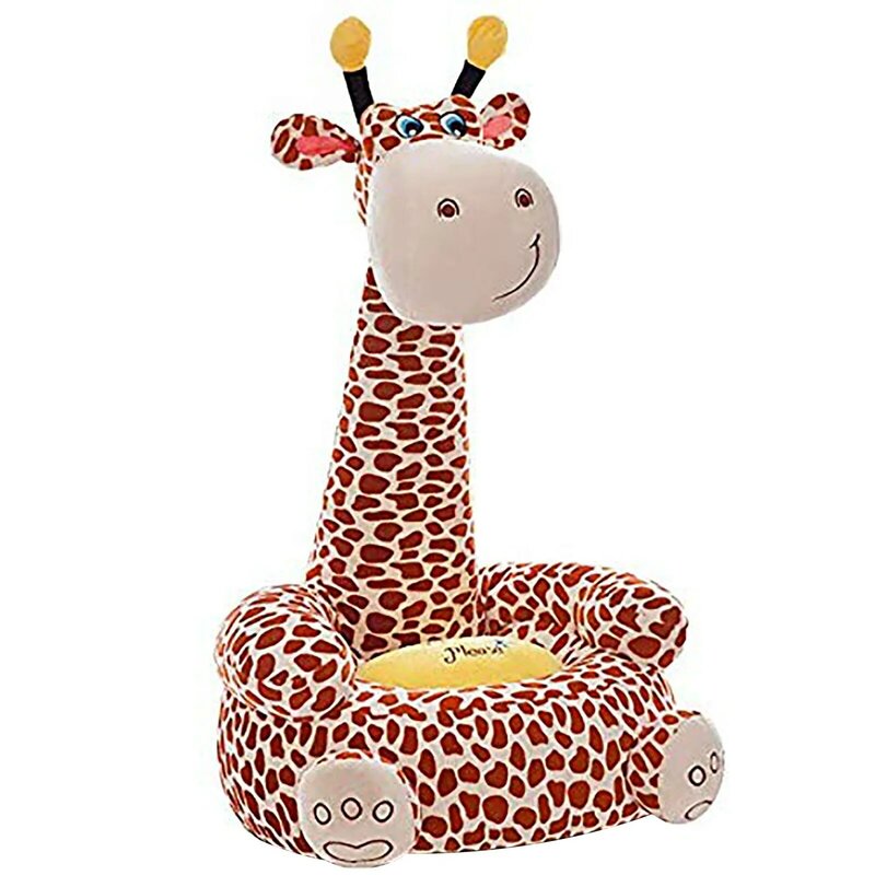 Confortável Cadeira Portátil Assentos Do Sofá, Super Macio De Pelúcia Animal, Forma Girafa, Almofada De Pelúcia, Assentos Do Bebê, Tatami Assento