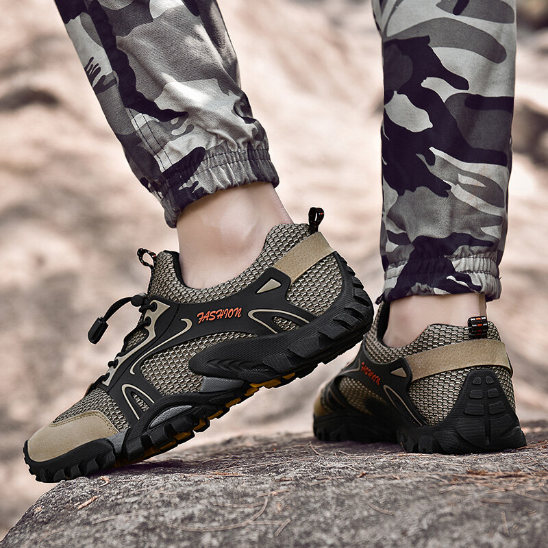 Comfortable Fashion Men's Outdoor Anti-Slip Wear Resistance Hiking Shoe Teenagers Climbing Shoes Casual Sport Footwear 38-44#