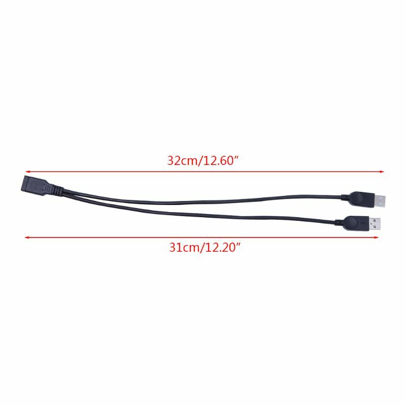 Kabel przedłużający USB 2.0 16FB USB 2.0 żeński na męski dla dodatkowej mocy Rozdzielacz danych Y