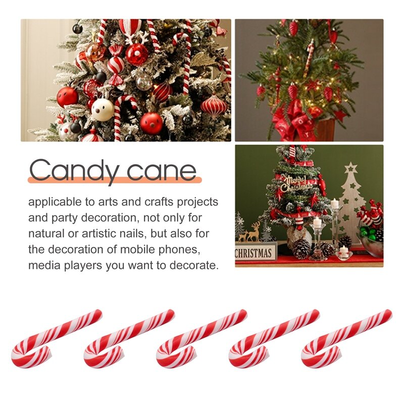 حلوى عيد الميلاد المصنوعة يدويًا قصب ، أحمر وأبيض ، طعام مصغر ، بيت دمية ، صلصال ، ديكور منزلي ، حوالي: x x 1
