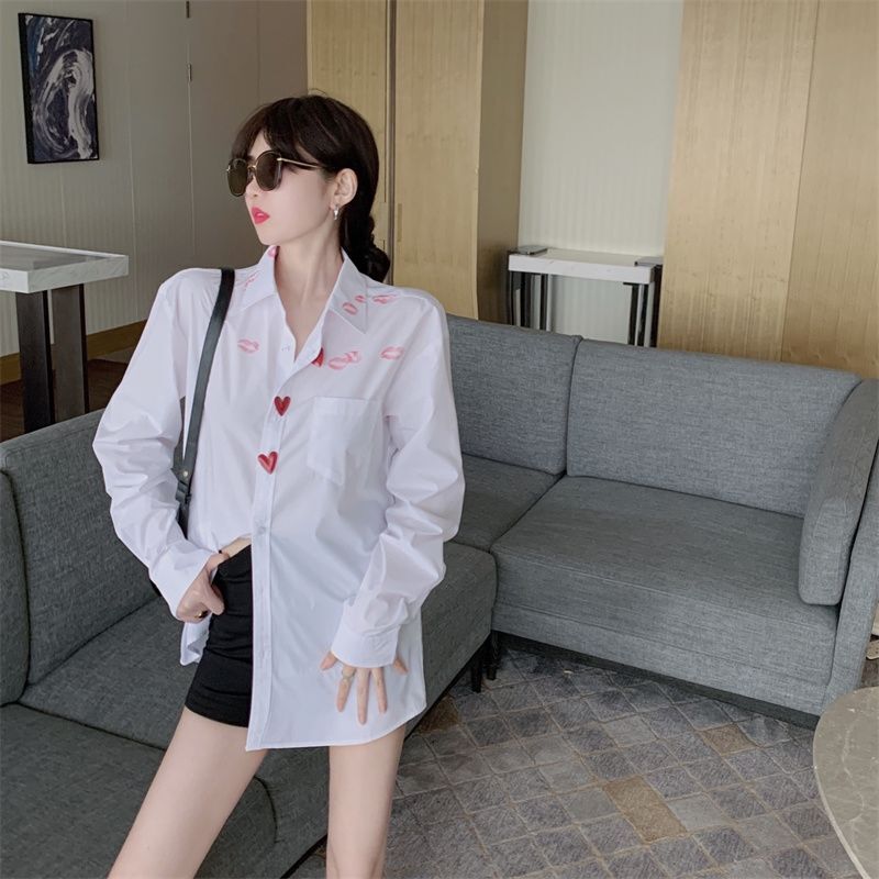 Блузка женская однотонная в деловом стиле, Повседневная рубашка, модная одежда с оборками внутри, белая, весна-осень 2024