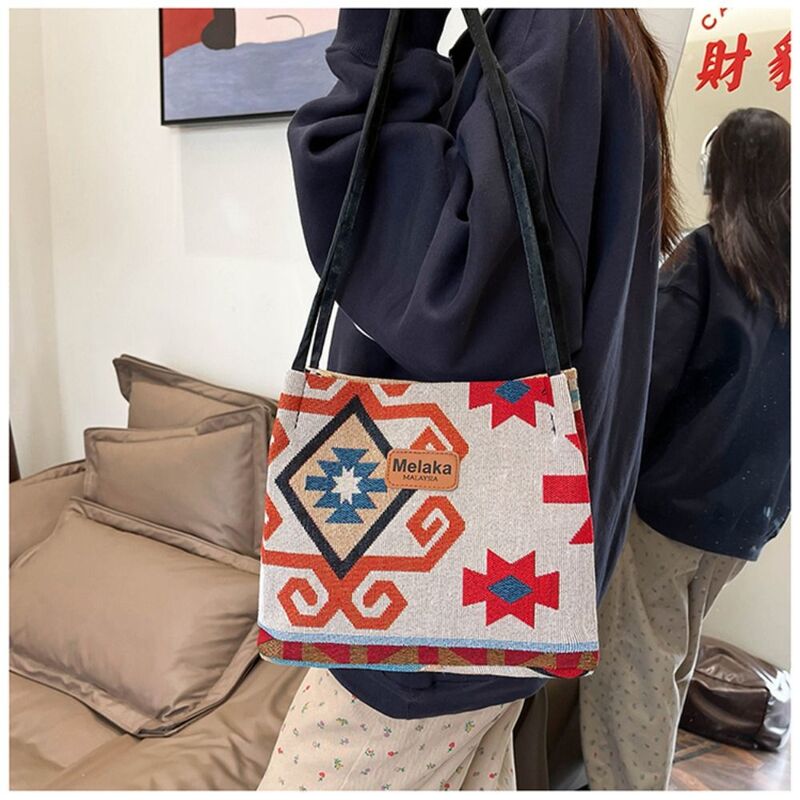 Animal Handbag New Canvas Embroidery Shoulder Bag Bohemia Style Shopping Bag Women