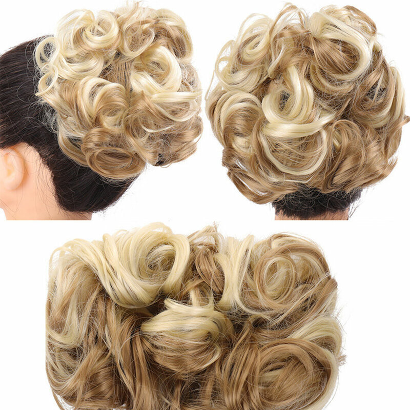 S-noilite syntetyczny duży grzebień z kolczykiem treska z kręconymi włosami kawałki włosów kobiet w przyrząd do koka z włosów do przedłużania włosów