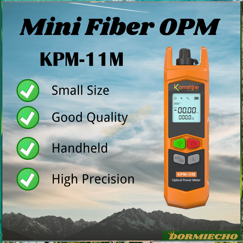 Tani i delikatny Komshine Mini miernik mocy światłowodów KPM-11M OPM PT FC/SC/ST obsługujący Medidor de potencia