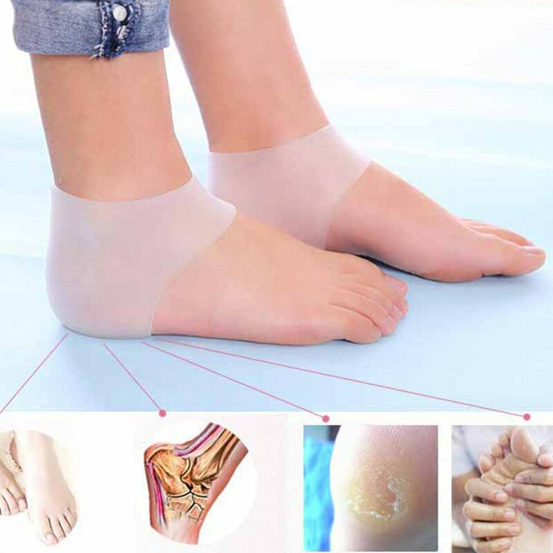 Silikon Feuchtigkeitsspendende Gel Ferse Socken Gebrochener Fuß Hautpflege Schützen Fuß Rissige Waschbar Pflege Werkzeug Gesundheit Monitore Massager