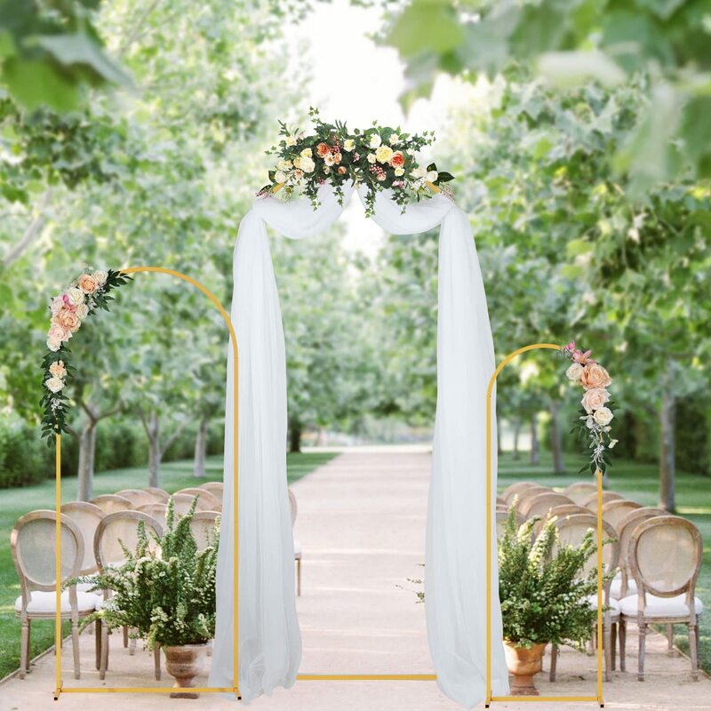 Arco de Metal para boda, Juego de 3 soportes de fondo para boda, decoración de fiesta interior y exterior