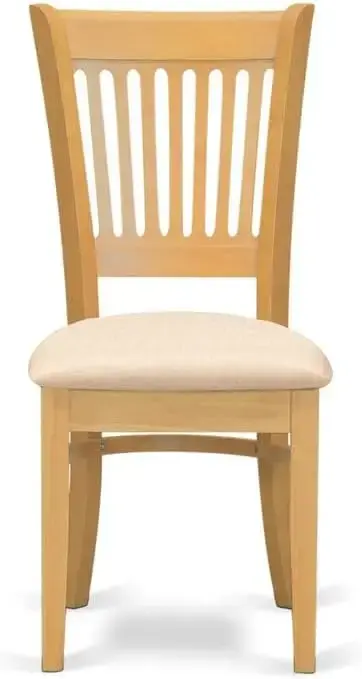 Tecido cadeiras estofadas sala de jantar, madeira de carvalho, conjunto de 2