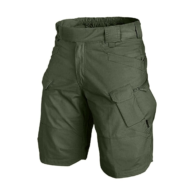 Pantalones cortos deportivos con bolsillos para hombre, ropa de trabajo de Ajuste Recto, informal, a la moda, para viaje diario, Verano