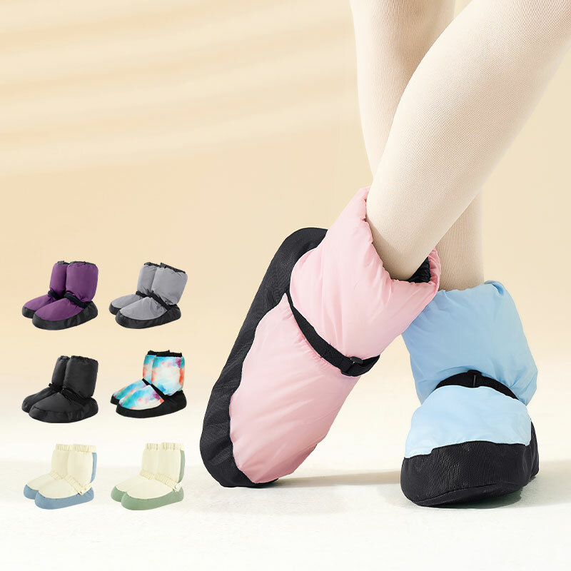 Sapatos de balé botas de dança quente botas de balé sapato de dança botas de inverno aquecer sapatos de treinamento
