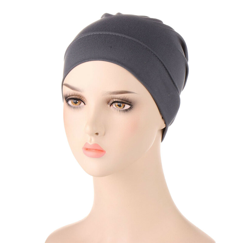 Elastico musulmano Hijabs turbante berretto donna morbido cotone cofano testa avvolgere estate moda foulard turbante cappello