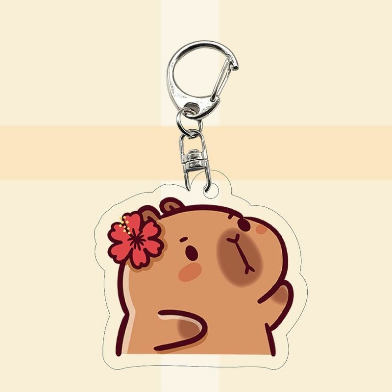 Capybara Capybara Acrylic Keychain Jewlery Charm Cute Creative Capibara Bag Hanging Puppy Funny Kapibara Pendant Unisex