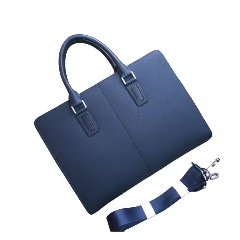 Cowhide men's casual handbag, briefcase, computer bag, daily commuting bag