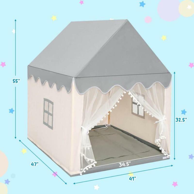 Costzon - Kids Large Play Princess Tent for Children Boys Girls, Castle Fairy Tent, Holiday Birthday Gift