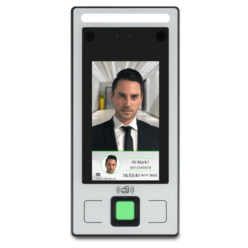 Fingerprint Dynamic Face Access Control Tempo e Atendimento Máquina ABS 4,3 polegadas IPS Full-view Tela de alta definição