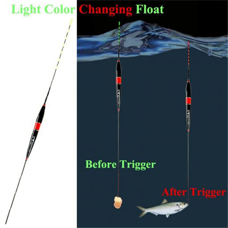 Bite Hook Color Changing Luminous Drift Gravity Sensing Day And Night Electronic Floating Float With Nano Fish Float