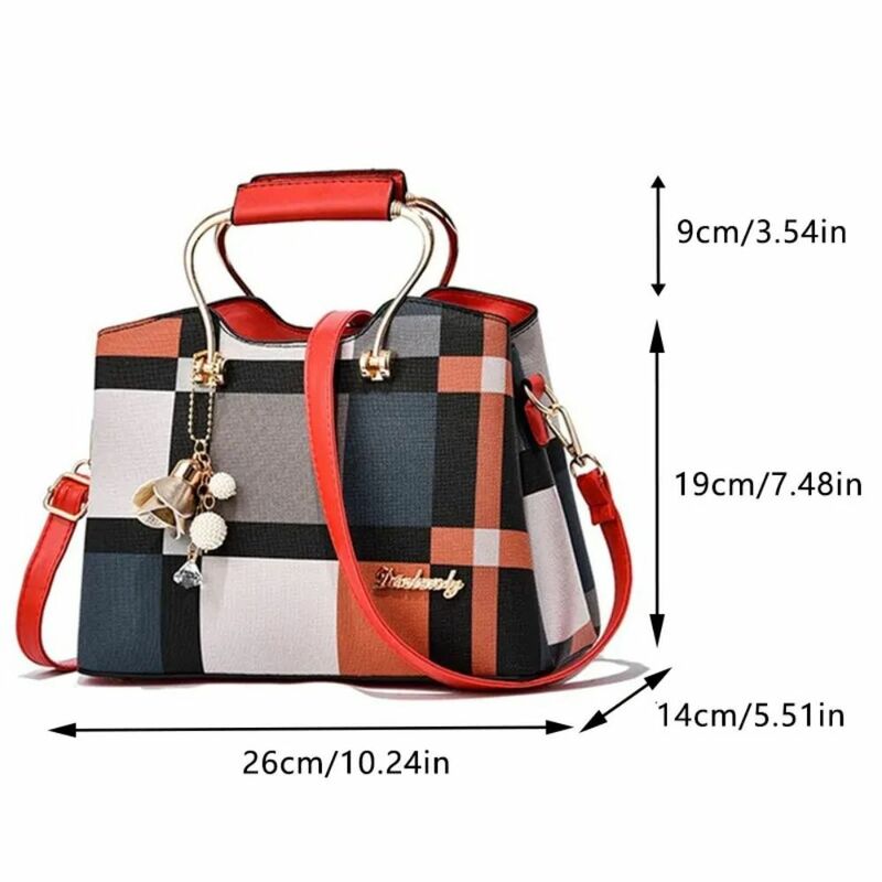 Tas bahu kapasitas besar, tas tangan tali bisa disesuaikan, tas selempang kulit imitasi kapasitas besar