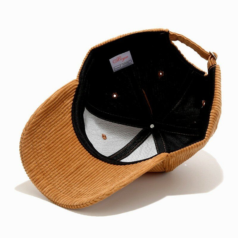 Wiosenna jesienna sztruksowa czapka z daszkiem Unisex w stylu Vintage, pyłoszczelna czapka bejsbolówka, damska, regulowana Hip-hopowa czapka rekreacyjna