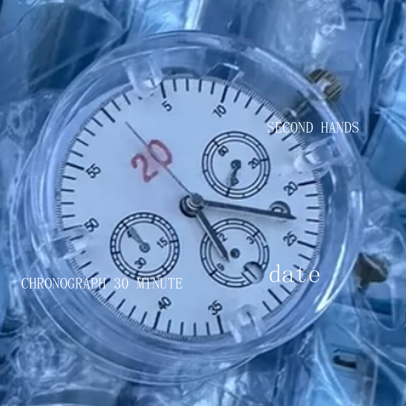 Chinna Dandong Made Chronograph Função, 7750 Movimento, 10 Pcs por lote, Atacado