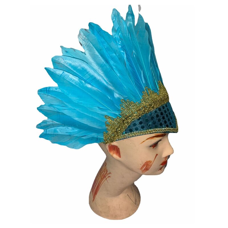 غطاء رأس ريشة ملونة ، أغطية رأس ملونة مثبتة على الرأس ، غطاء رأس قابل للتعديل ، حفلة تنكرية ، جديد